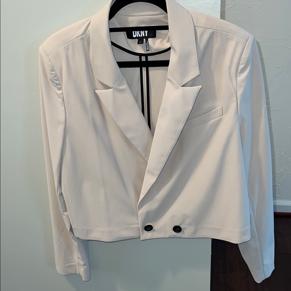 DKNY White Blazer Soft Material Suit Jacket